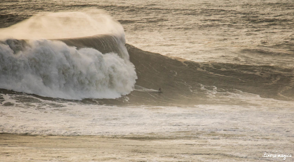 Les plus grosses vagues du monde à Nazaré. Vagues géantes Portugal. Comment voir les vagues de 30 mètres à Nazaré. Blog Nazaré surf de grosses vagues.