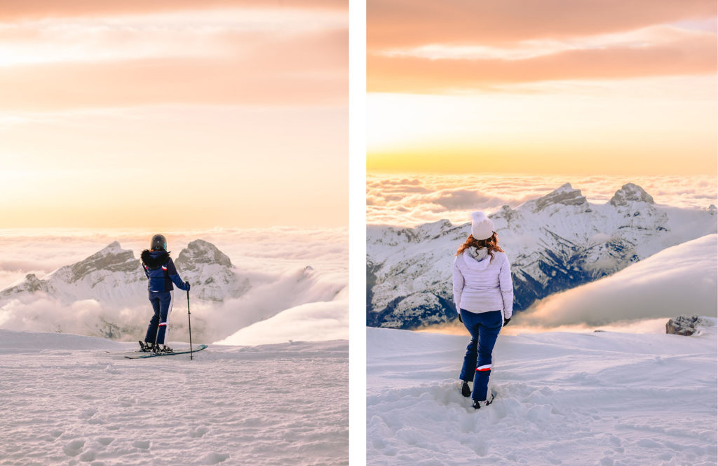 Monter en ski de randonnée sur le plateau de Bure dans le Dévoluy en hiver