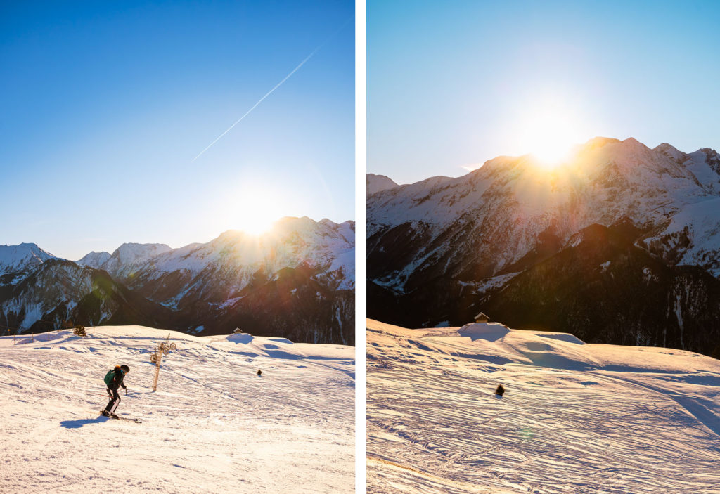 Skier à Villard reculas en oisans 
