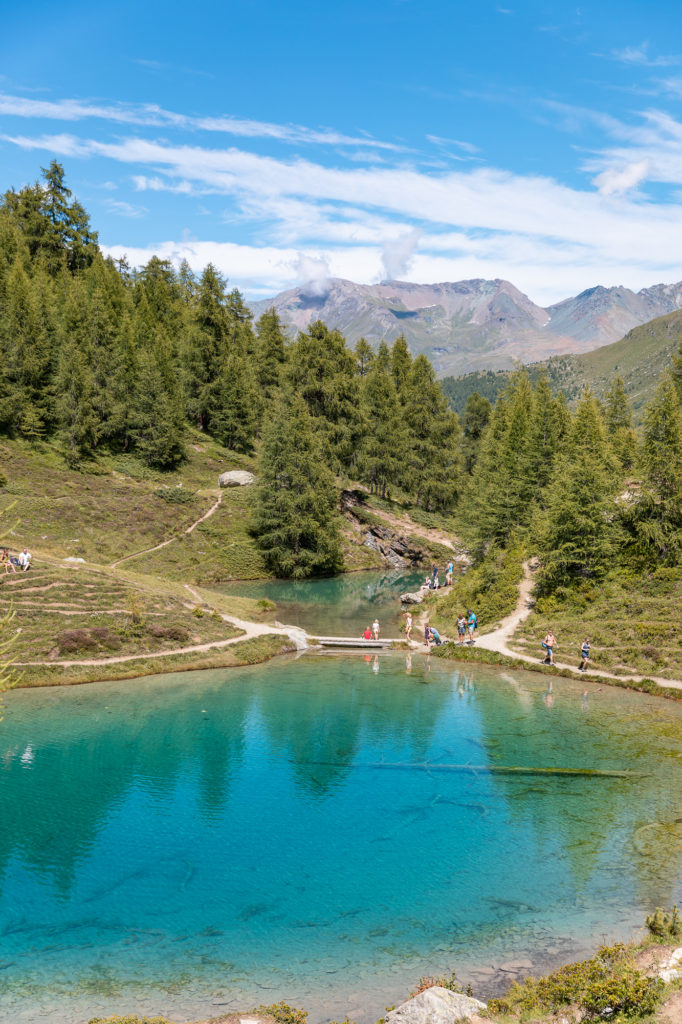 Randonnées en Val d'Hérens, randonnées à Arolla : le lac bleu d'Arolla