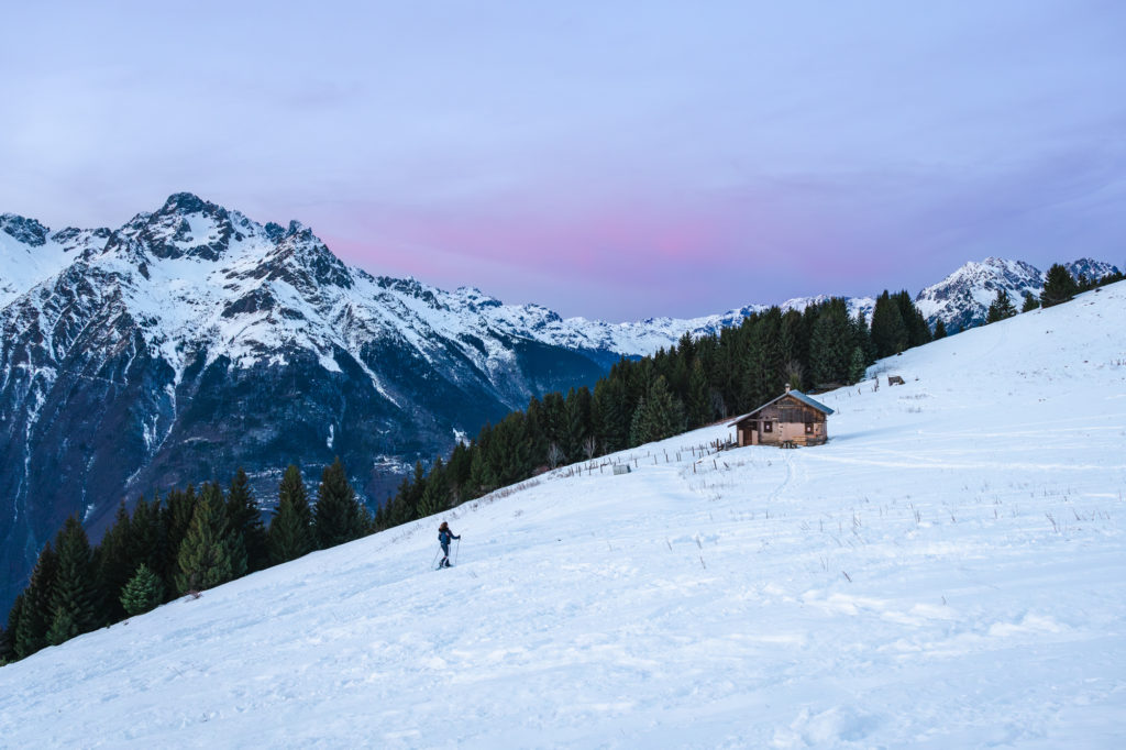 rando raquettes en oisans à villard reculas